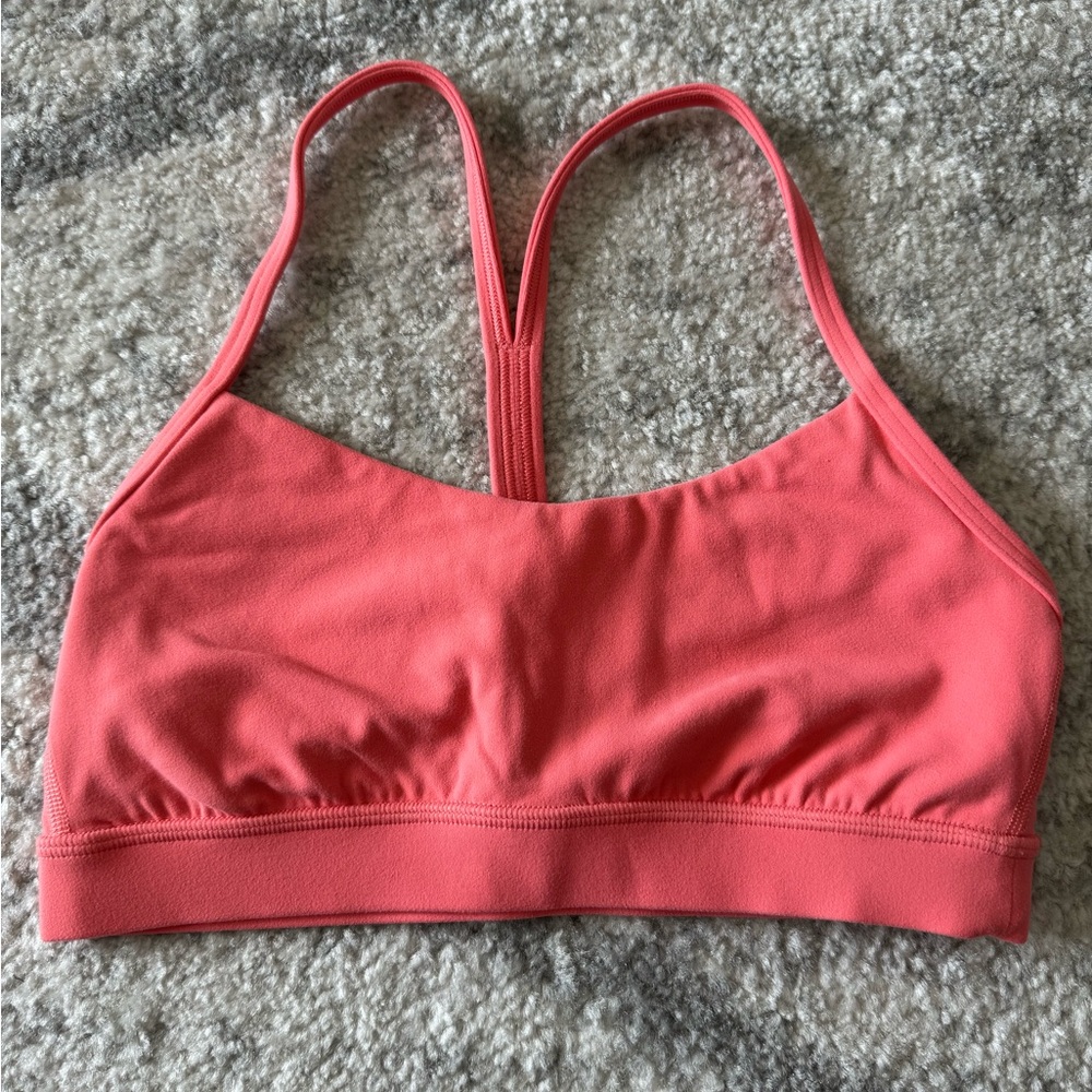 Lululemon strap bra peach / pink  color size 6 - used twice